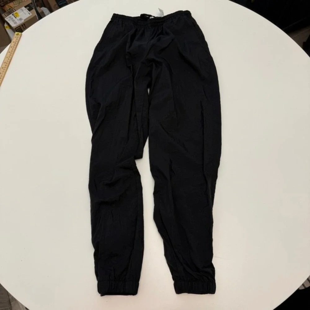 Nike Vintage Windbreaker Black Nylon‎ Track Jogger Pants Mens Medium